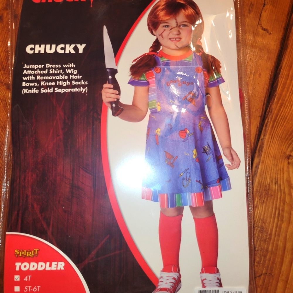 4T Girl Chucky Costume